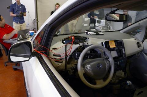 Inside the Nissan Leaf